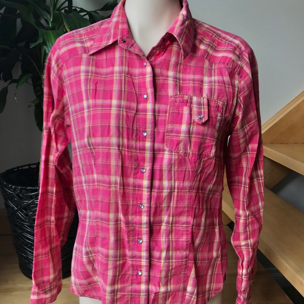 Columbia - long sleeves pink tartan - plaid shirt